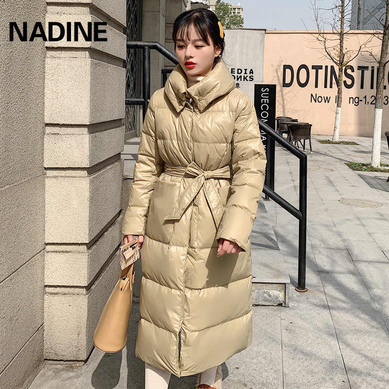 AJY043面包領大口袋系帶長款羽絨服 AJY043面包領大口袋系帶長款羽絨服